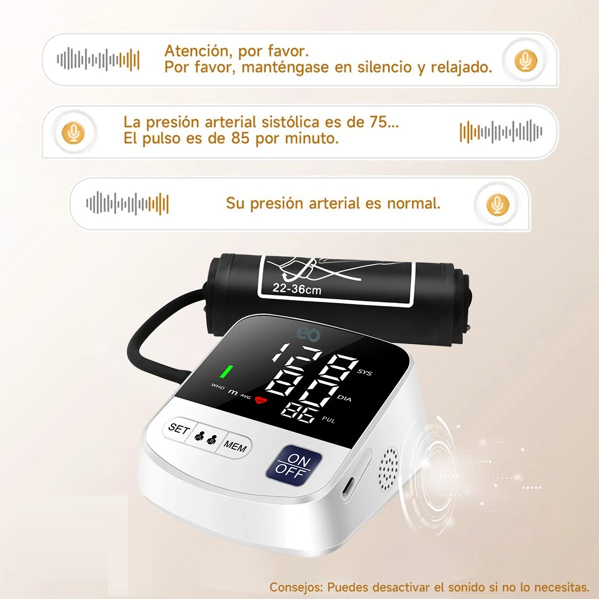 Aparato Checar La Presion Digital Arterial Con Brazo Blanco Blanco image number null