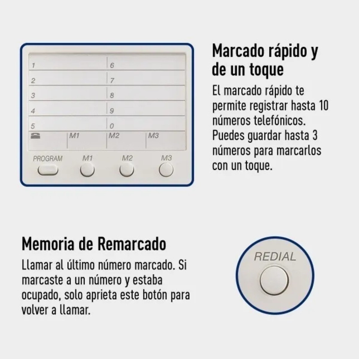Combo 2 Piezas Tel&eacute;fono Fijo Panasonic KX-TS550MEB Negro con 10 Teclas de Marcaci&oacute;n R&aacute;pida, Montaje en Pared y Remarcado image number null