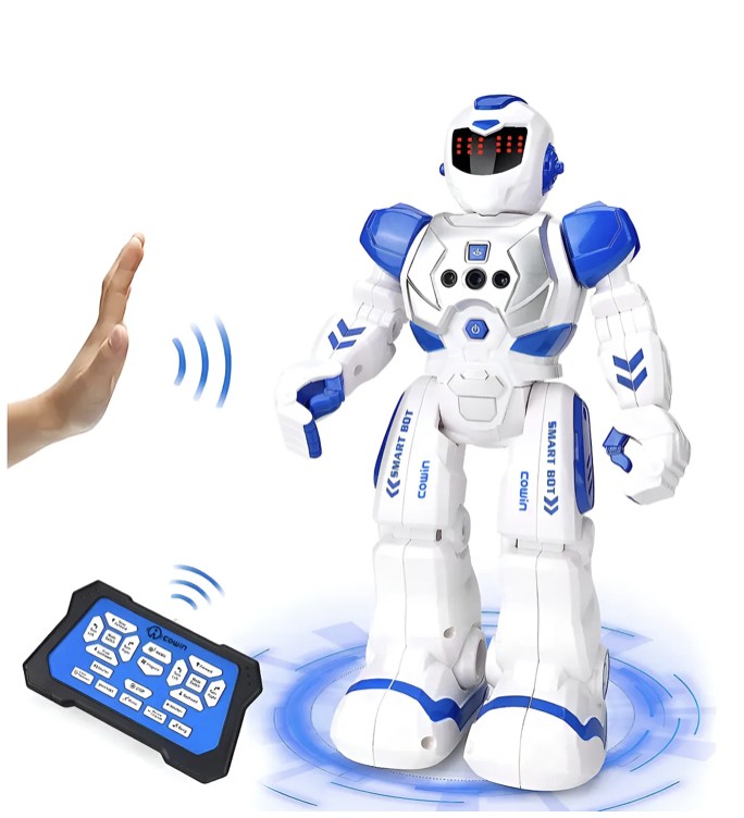 Robot Inteligente de Control Remoto Azul para Ni&ntilde;os, Juguete Rob&oacute;tico Recargable image number null