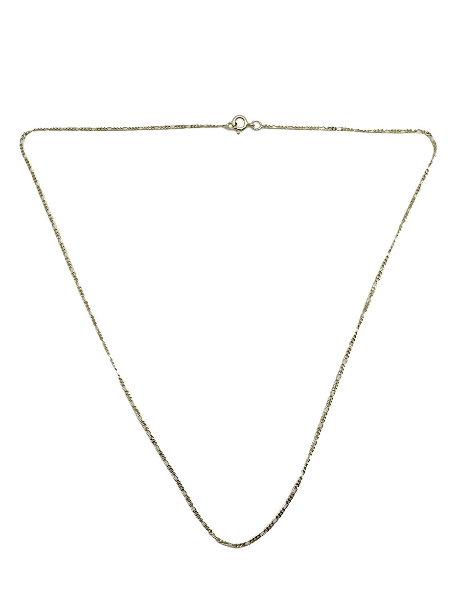 Collar de oro laminado con piedra transparente y cadena tipo serpiente image number null