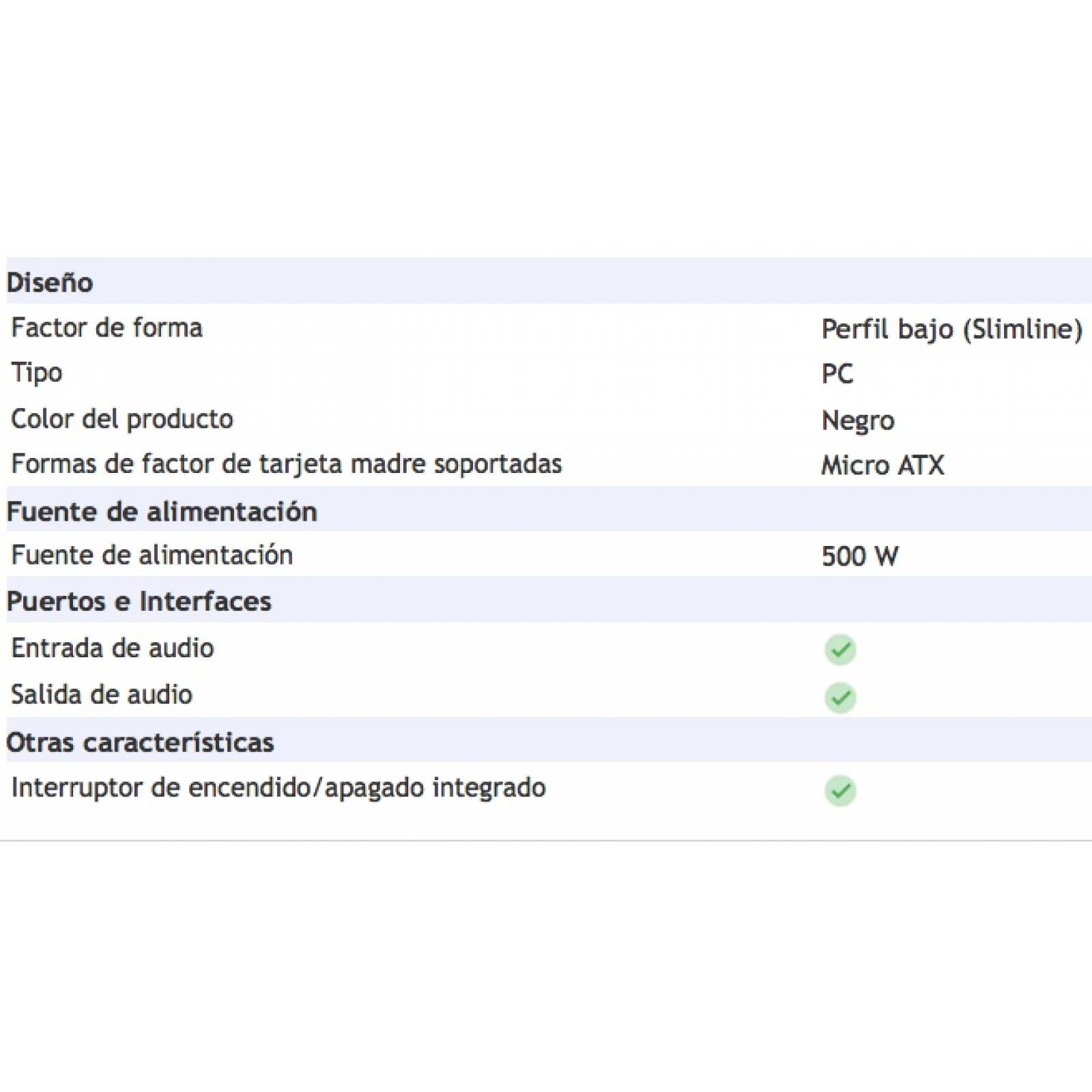 Gabinete Acteck Bern Slim TD-510, Mini-Tower, Micro-ATX/Mini-ITX, USB 3.0, Negro image number null
