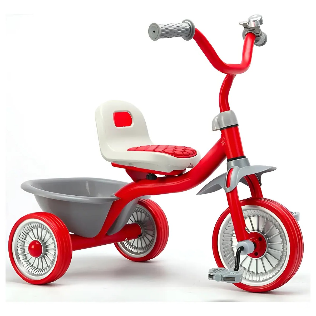 Triciclo 3 En 1 Para Ni&ntilde;os Bicicleta Equilibro Con Pedales Rojo image number null