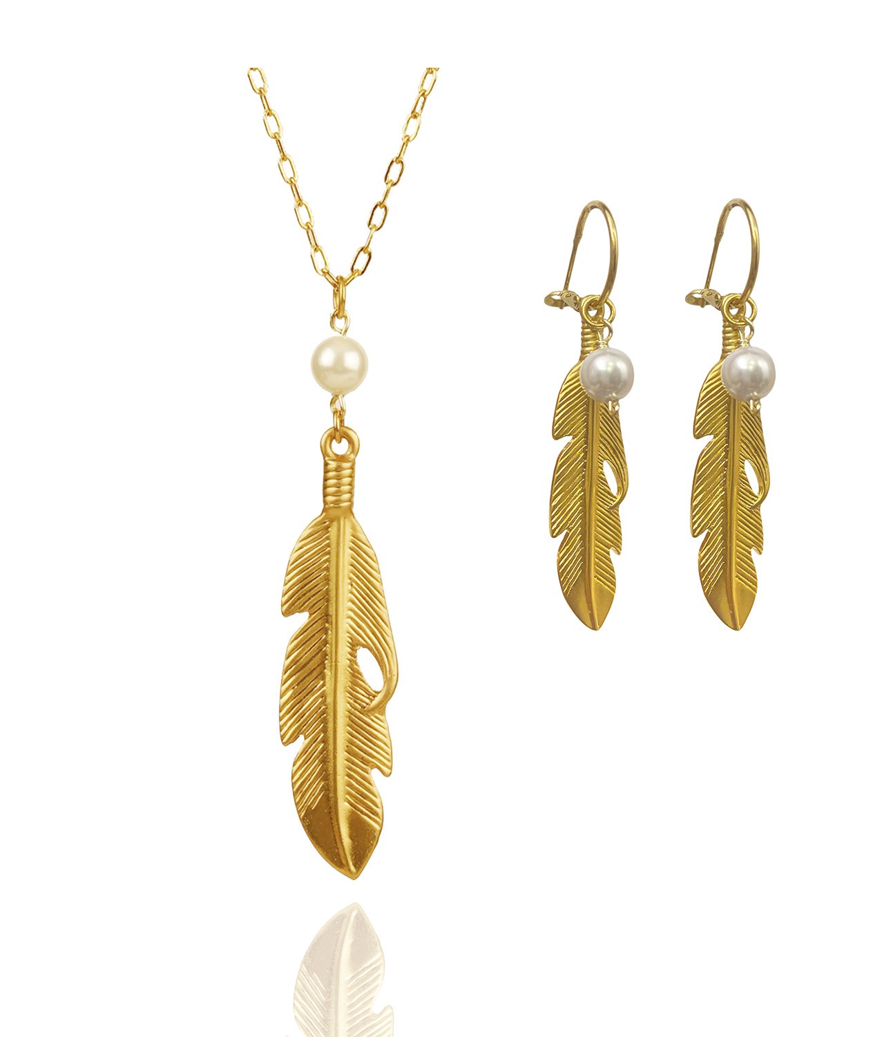 Collar dije pluma perla elegante regalo mujer VANGANIA image number null