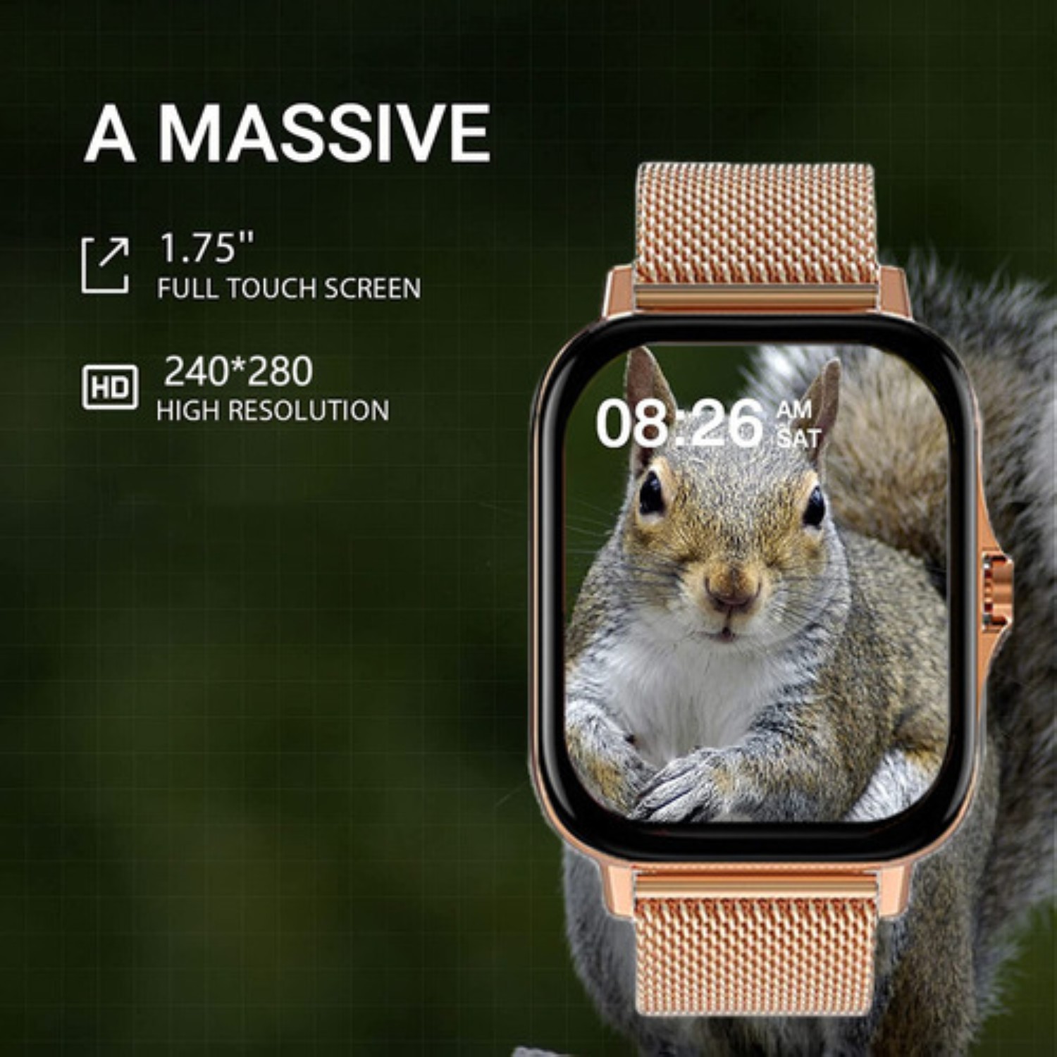Reloj Inteligente Deportivo 1.85 Smartwatch Para Mujer Dorado image number null