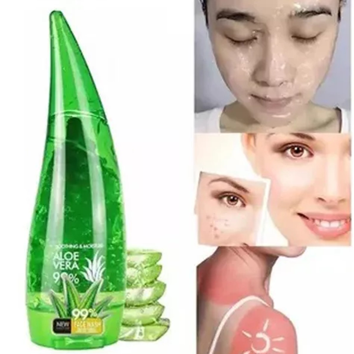 Aloe Vera 99% Gel Sabila Facial Blanqueamiento Cicatriz image number null