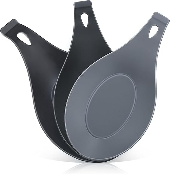 A 3 Piezas Reposabrazos Modernos De Silicona Para Cuchara, Soportes Para Utensilios De Cocina Para Estufa, Material De Calidad Sin BPA, Soporte De Utensilios Para Cucharones, Soporte Para Tapa De Olla. image number null
