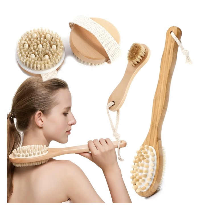 Masaje Facial Y Corporal Con Cepillo Para Favorecer La Circu image number null