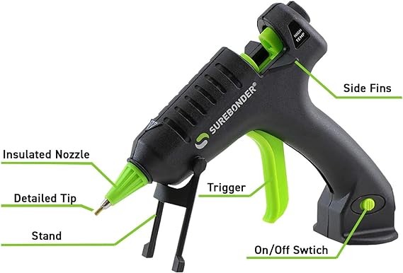 Surebonder H-195F Specialty Series - Pistola de pegamento caliente de 20 W, tama&ntilde;o mini. image number null