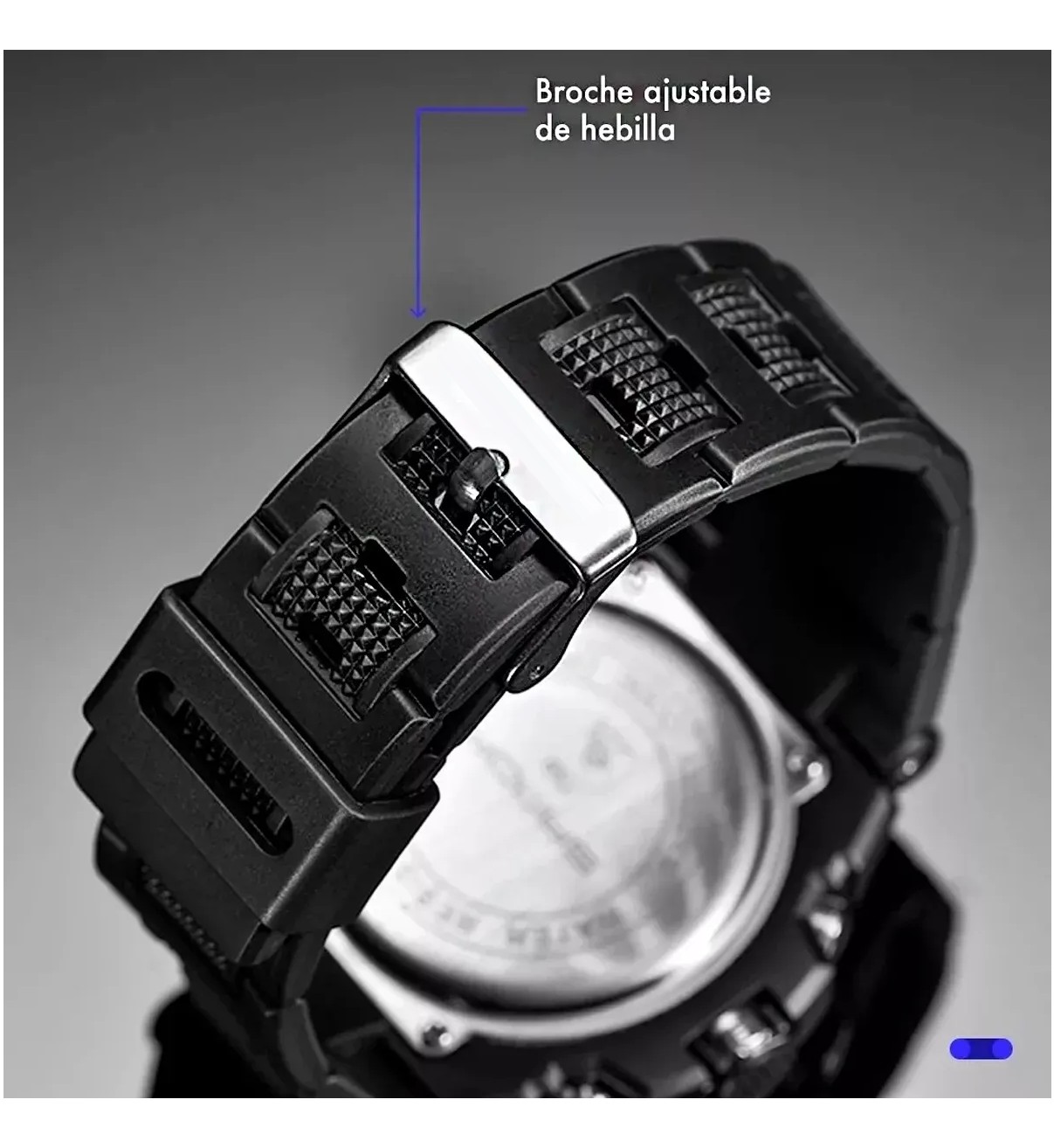 Reloj pulsera Belug con correa de poliuretano Negro image number null