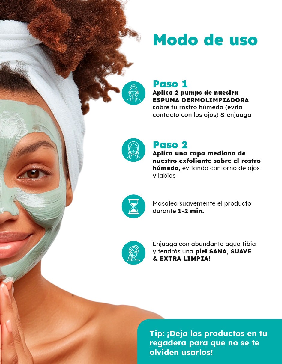 Set facial Ritual Limpieza Profunda: Exfoliante 150g + Limpiador Facial 60ml SHE IS SKINCARE image number null