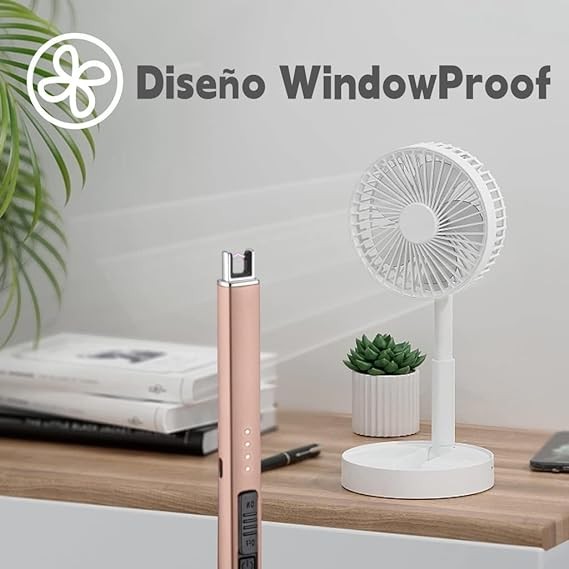A Yostyle Encendedor Electr&oacute;nico,Encendedor de Velas Sin Llama,Electric Lighter Resistente al Viento&Seguro,Encendedor de Plasma Multiusos para Velas,Cocina&Aire Libre como Barbacoa&Campismo-Oro Rosa. image number null