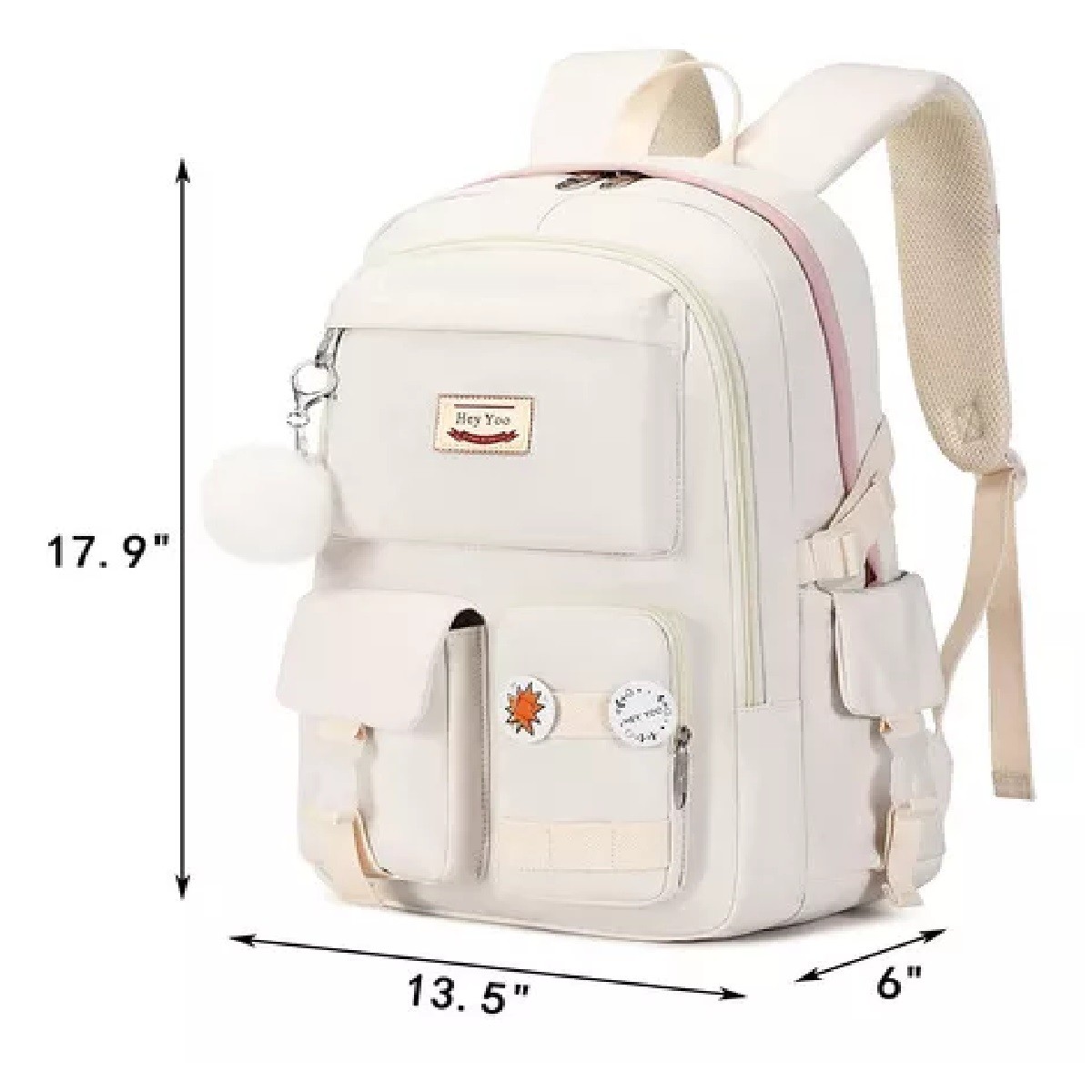 M Mochila Para Ni&ntilde;as Adolescentes, Estudiantes De Secundaria Color Blanco. image number null