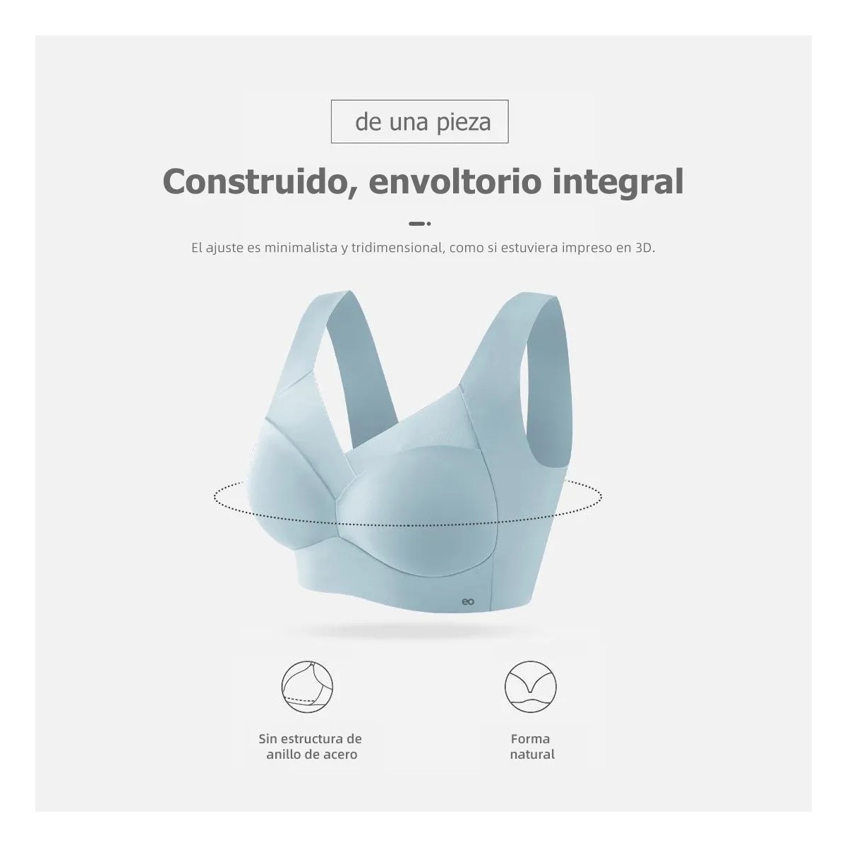 Brasier Deportivo Lenceria Sin Varillas Push Up Bralette 3pc Talla: Xxl image number null
