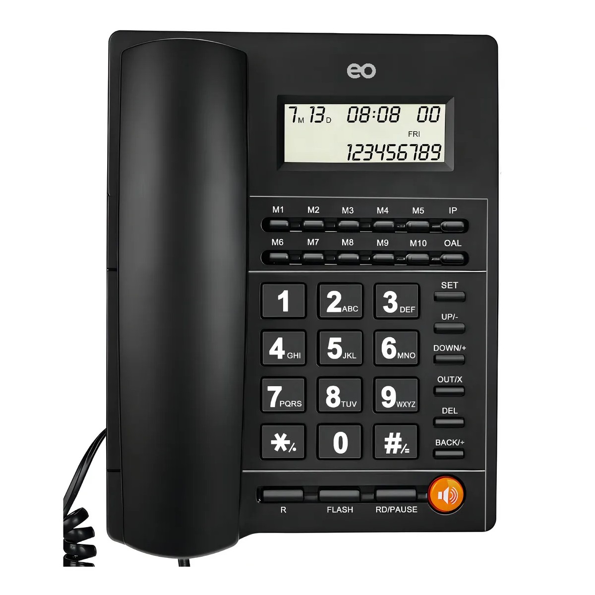Tel&eacute;fono Fijo Alambrico Con Pantalla Lcd Y Manos Libres Y Altavoz image number null