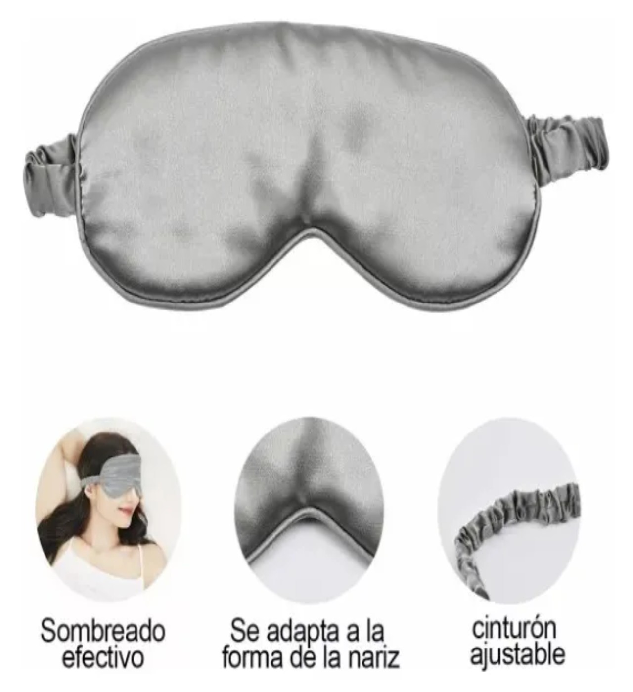 4 Antifaces De Seda De Doble Capa Para Facilitar El Sue&ntilde;o image number null