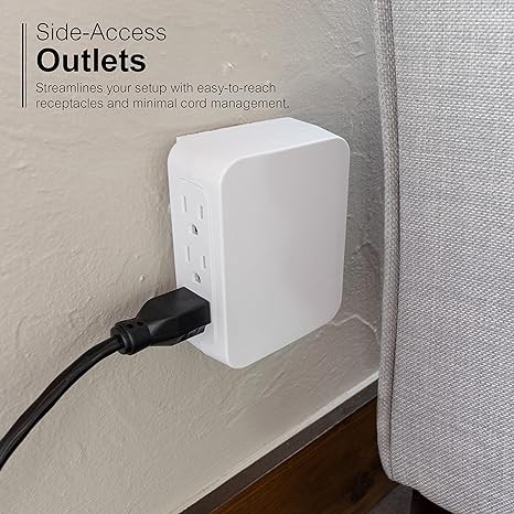 SURGE PROTECTOR TAP, 6 OUTLET 1500 J SIDE ACCESS. image number null