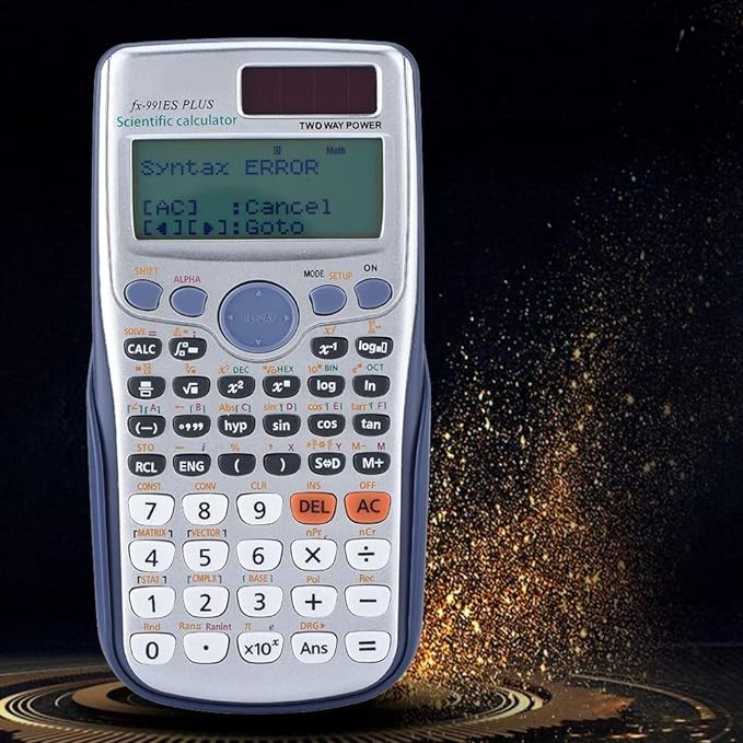 A ciciglow Calculadora Cient&iacute;fica Port&aacute;til con Funciones 417, Pantalla S&iacute;ncrona de Libros de Texto para Estudiantes y Trabajadores de Oficina, Material Duradero - Negro. image number null