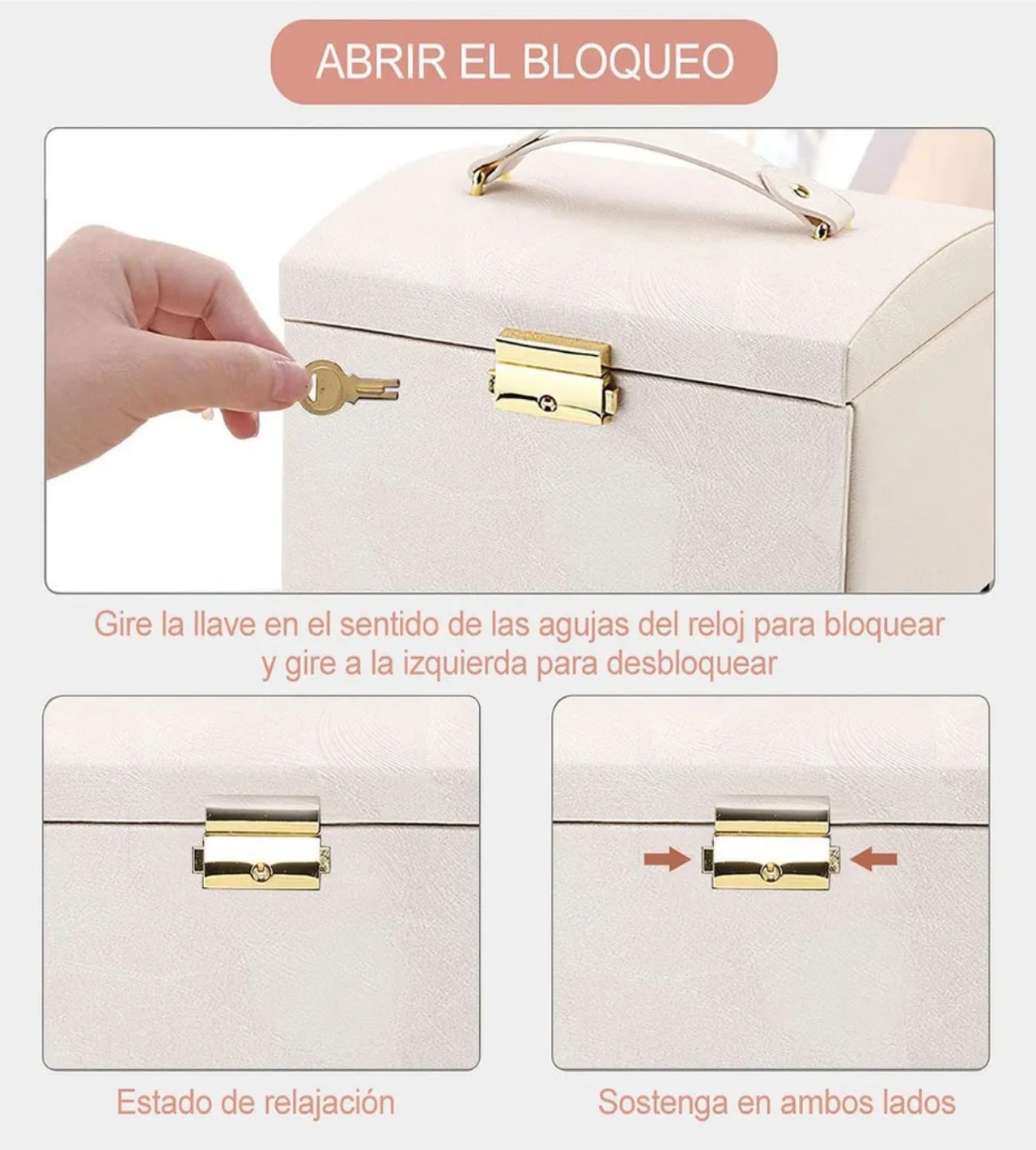 Joyero Organizador De 3 Capas, Cajas De Exhibici&oacute;n De Joyer&iacute;a rosa claro image number null