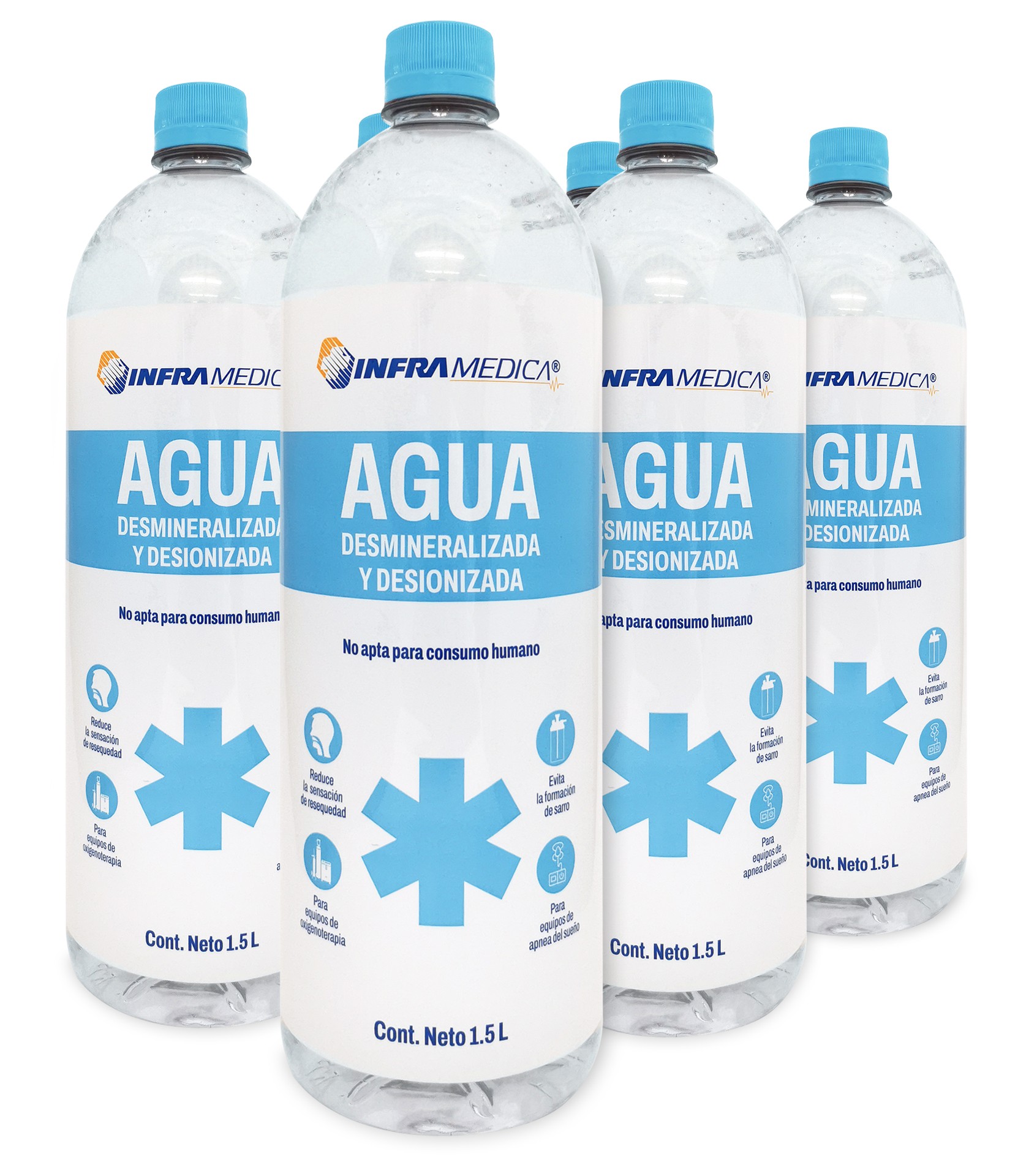 6 PACK DE AGUAS DESMINERALIZADAS 1.5 L image number null