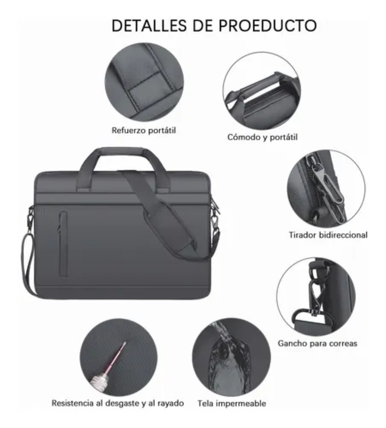 Portafolios Mochila De Moda Simple Para Computadora Gris image number null