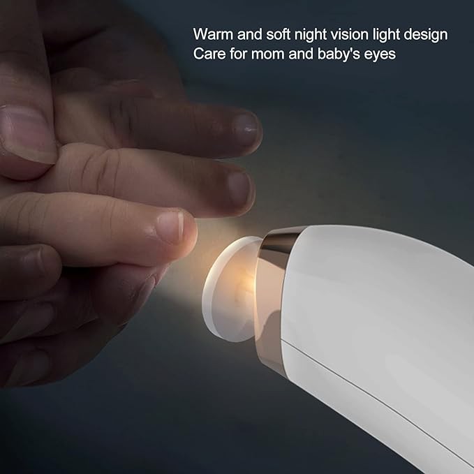 A Corta&uacute;&ntilde;as para beb&eacute;, Taladro El&eacute;ctrico para Lima de U&ntilde;as para beb&eacute;, Mini Molinillo El&eacute;ctrico Port&aacute;til de bajo Ruido para beb&eacute; con Luz Nocturna, Kit de Molinillo de Lima de U&ntilde;as Seguro para Reci&eacute;n. image number null