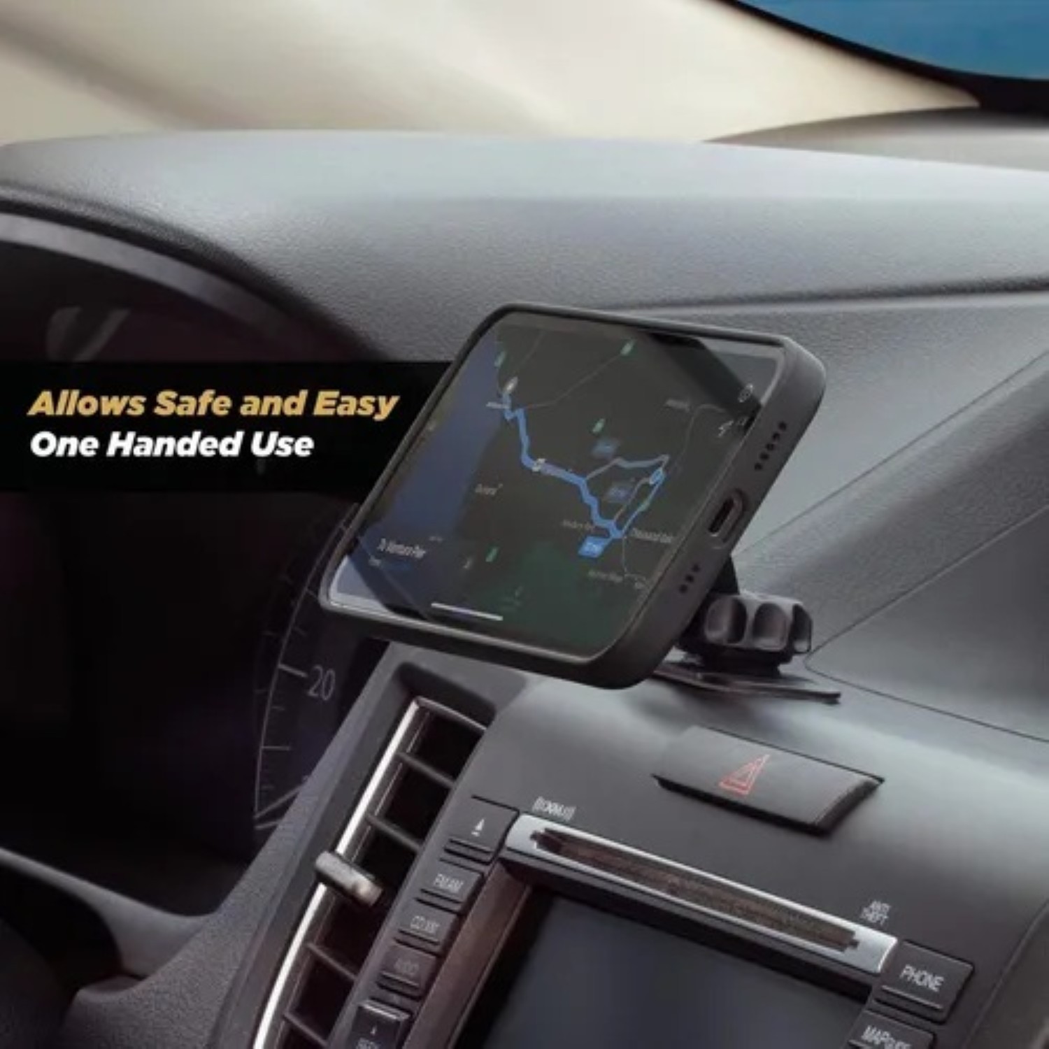 Soporte Magn&eacute;tico Ajustable Para Tel&eacute;fono De Coche 360 Negro image number null