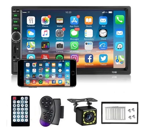 Pantalla T&aacute;ctil Mirror Link Bt Car Stereo De 7 Pulgadas Fnbrli USB 7018B image number null