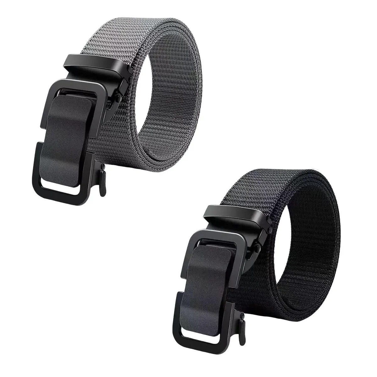 Cinturones Ajustable Calidad 2 Piezas Color Negro-Gris Unitalla image number null