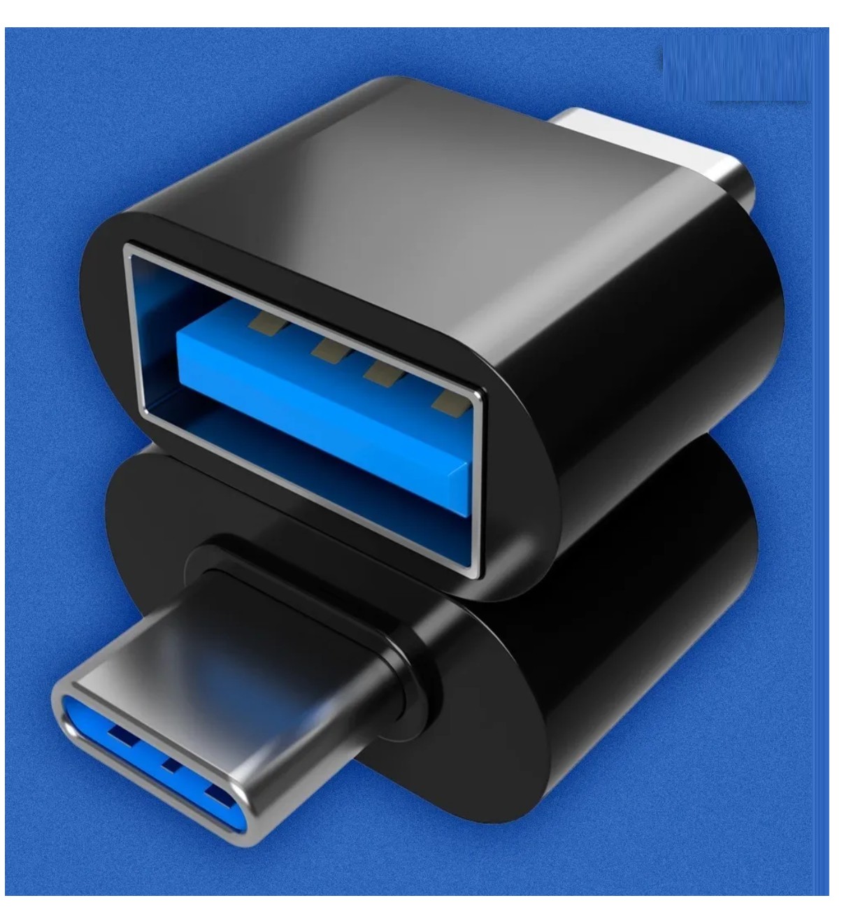 Adaptador Usb A Tipo C Otg 3.0 Conector Celular Malubero Negro image number null
