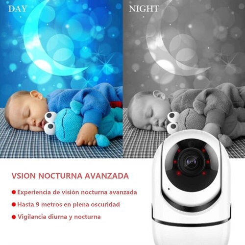 C&aacute;mara De Seguridad Inal&aacute;mbrica Wifi Hd 1080p Con Alarmas image number null