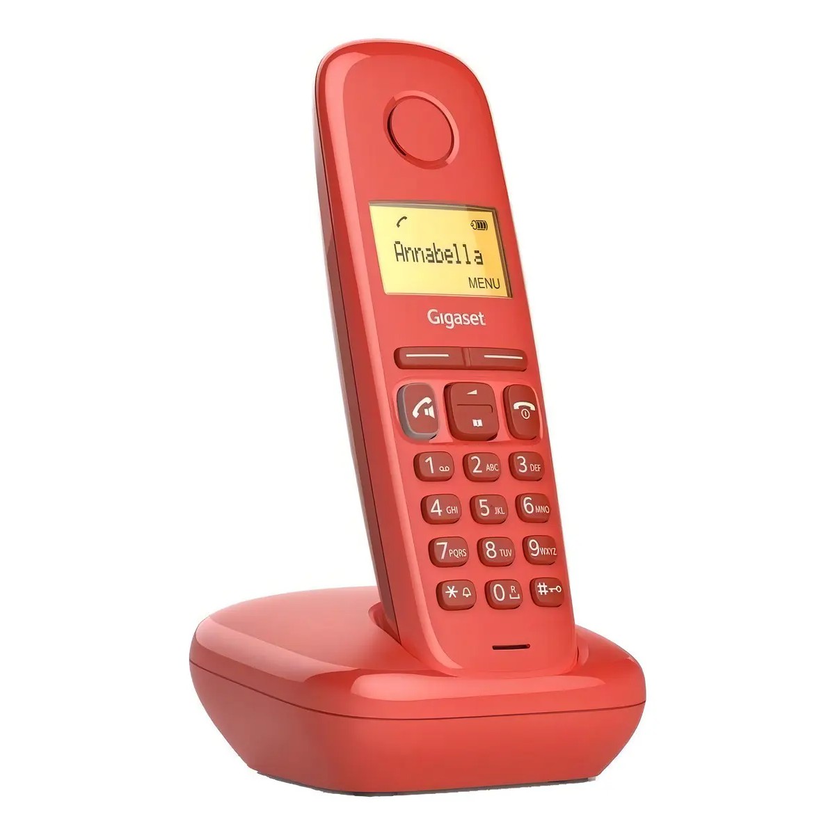 Tel&eacute;fono Inal&aacute;mbrico con identificador de Llamadas Rojo image number null