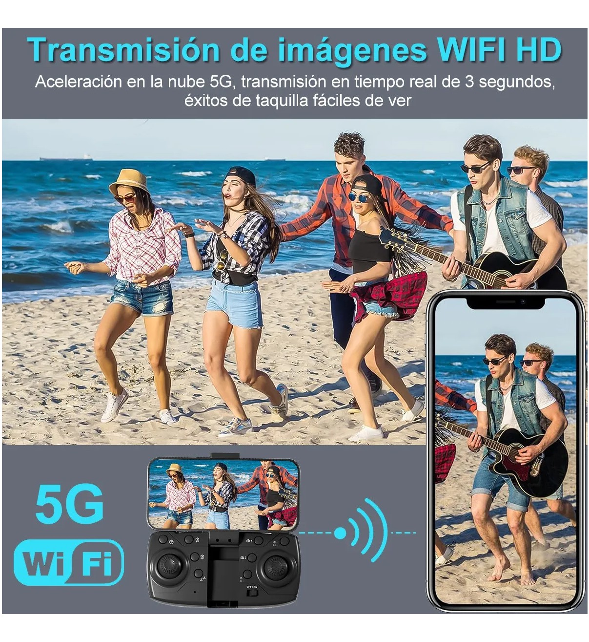 Mini Drone Sin Escobillas Lab.G Con 8k Hd C&aacute;mara Dual 2 Bater&iacute;as Negro image number null