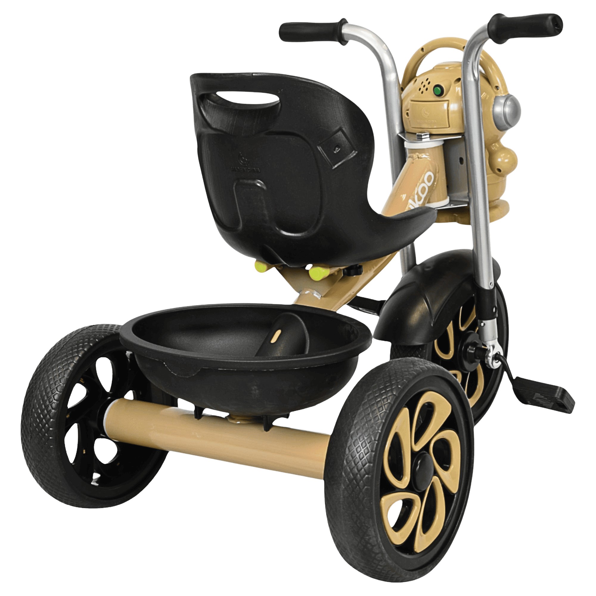 Triciclo para Ni&ntilde;os Astronauta con Luz Sonido Ruedas de Eva Canasta Trasera a partir de 2 A&ntilde;os Soporta 20 kg - Dorado image number null