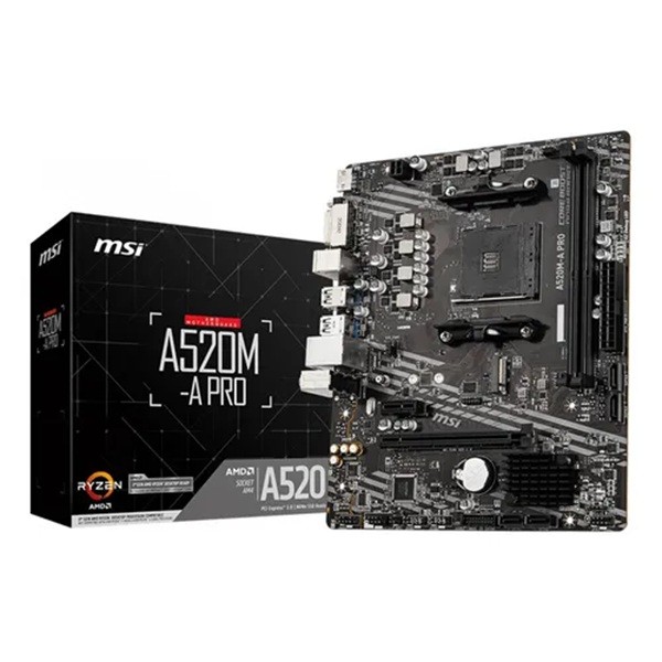 Tarjeta Madre Msi A520m-a Pro Socket Am4 Ddr4 Micro Atx Color Negro image number null