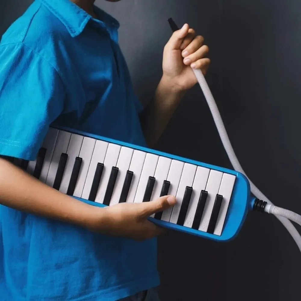 Melodica Portatil 32 Teclas Teclado Piano para Ni&ntilde;os Peque&ntilde;os con Boquilla y Estuche Color Azul image number null
