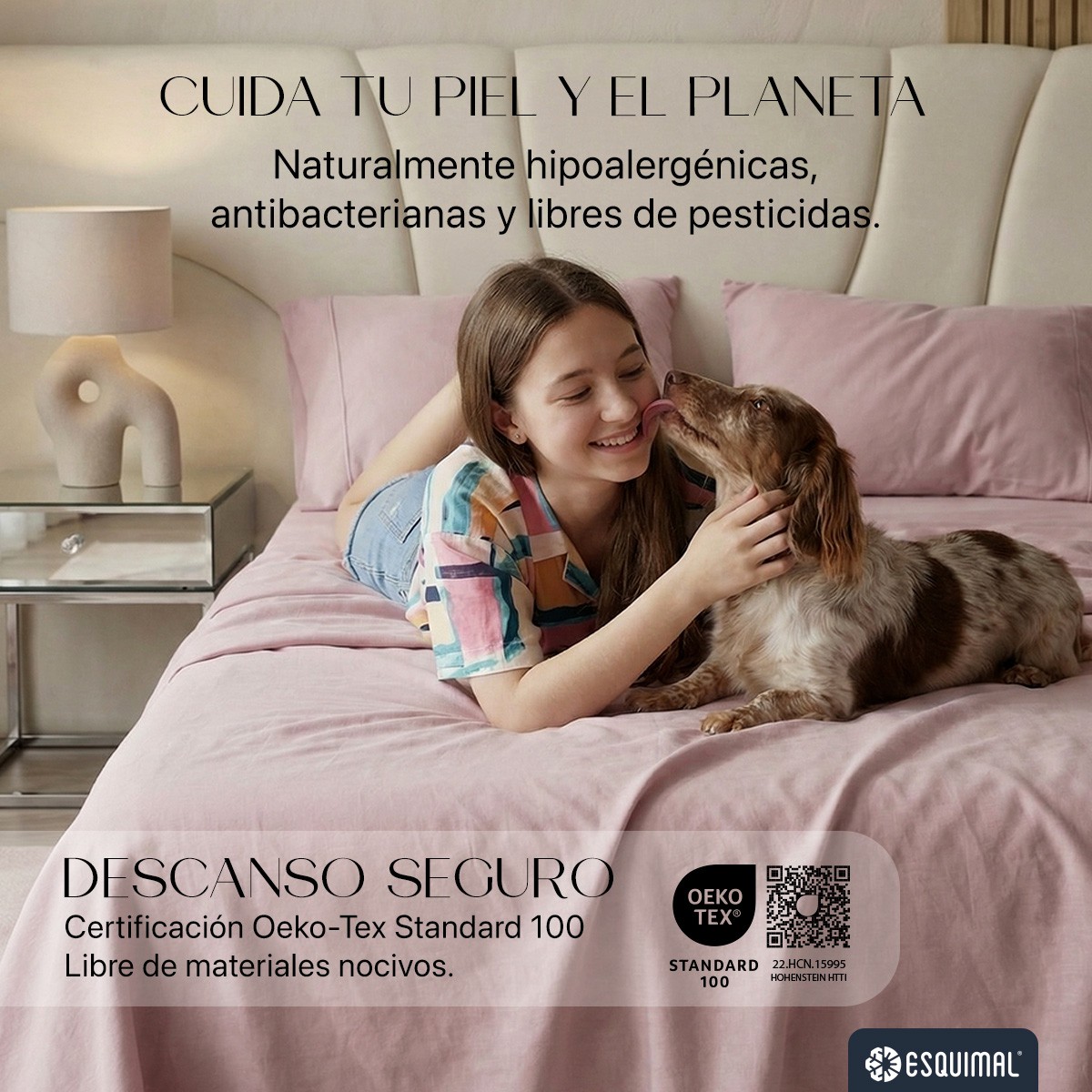 S&aacute;banas Matrimonial De Bamb&uacute; / Bamboo Ultra Suaves Y Frescas Rosa ESQUIMAL. image number null