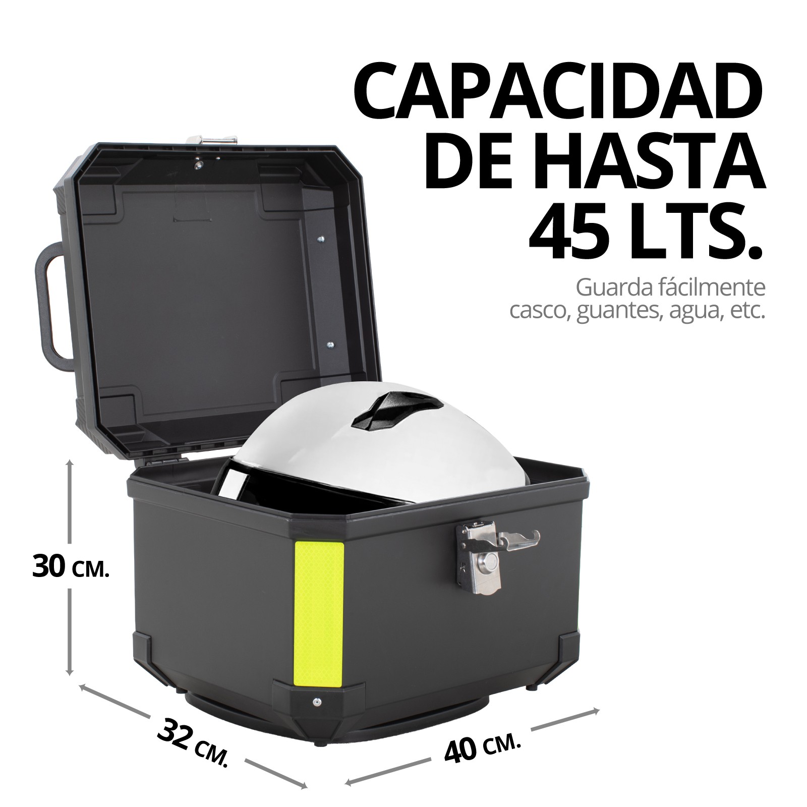Caja Para Moto 45L Onof RAAX Impermeable Con Candado Universal Alta Resistencia Portaequipaje Motocicleta image number null