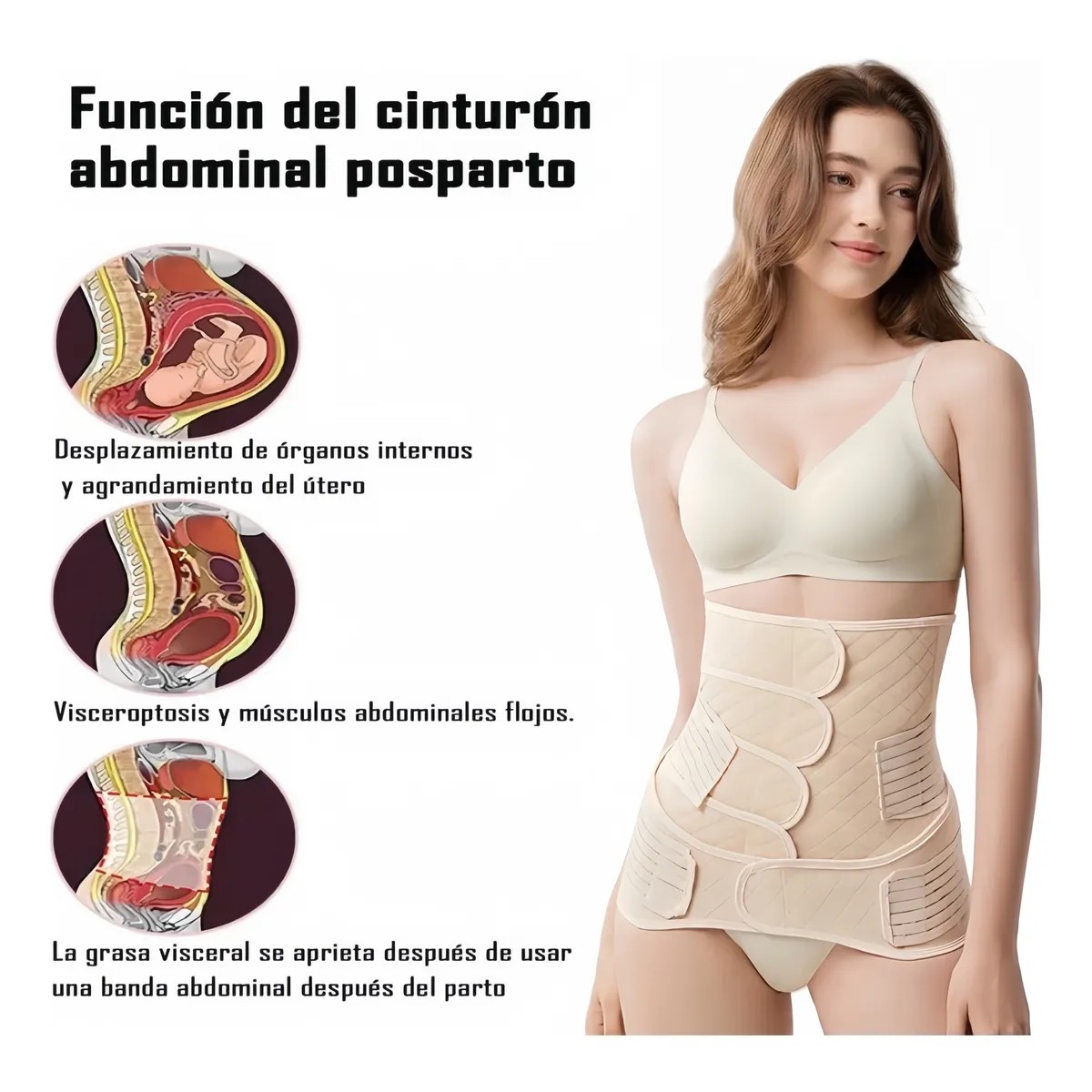 Faja Maternidad 2 En 1 Postparto Rosa Claro Talla : L image number null