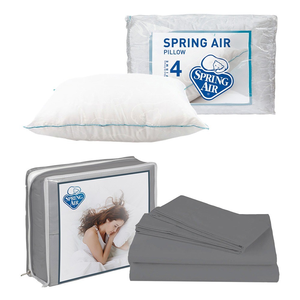 S&aacute;banas Individual Spring Air Basic Grey + Almohada Spring Air Osos image number null