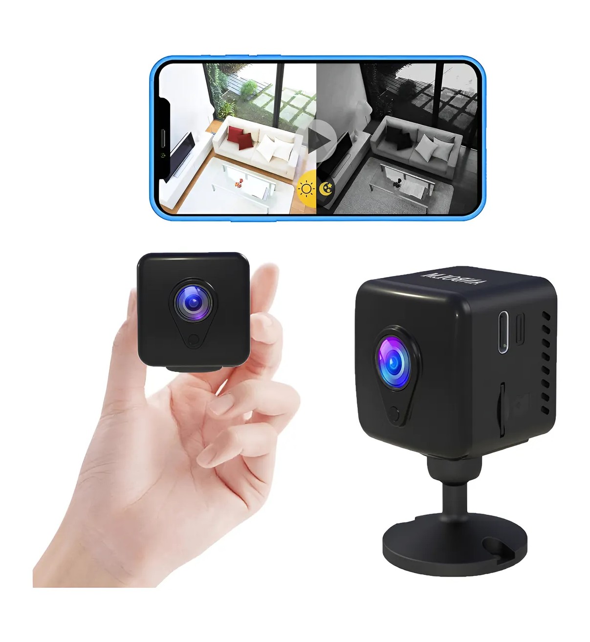 Mini C&aacute;mara Esp&iacute;a 1080p Wifi Con Bater&iacute;a Recargable 7 Horas Malubero image number null