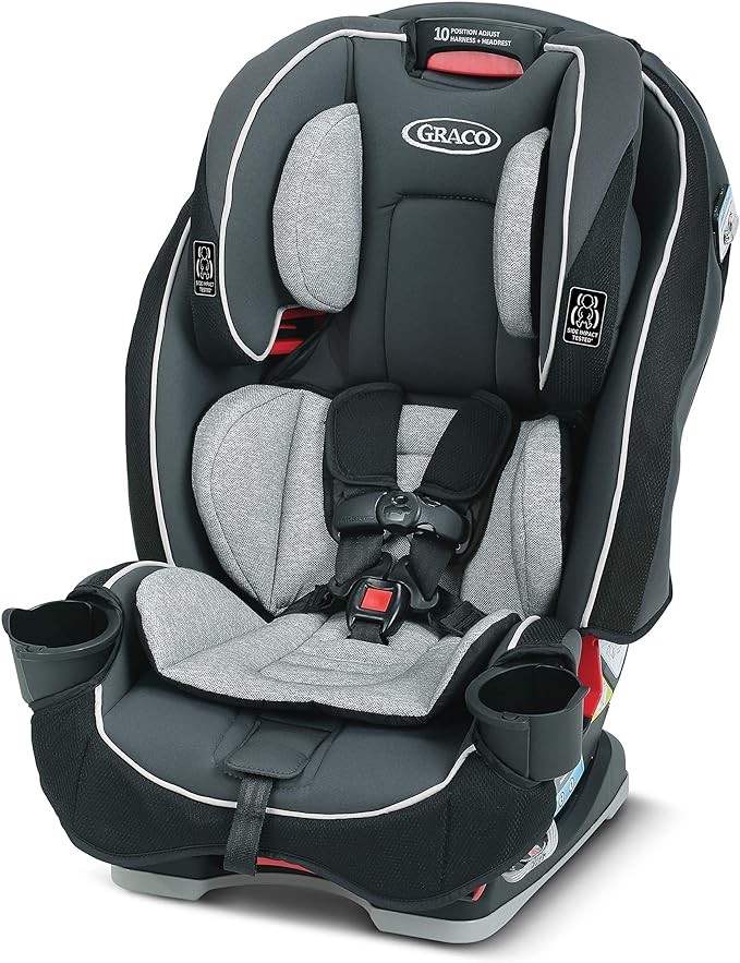 A Graco Slimfit - Asiento de coche 3 en 1, dise&ntilde;o delgado y c&oacute;modo, ahorra espacio en tu asiento trasero, Darcie. image number null
