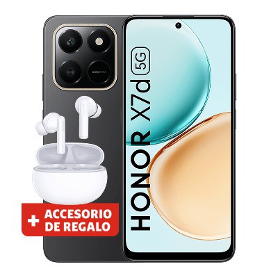 Honor X7d 5G 256Gb (AUDIFONOS DE REGALO) Color Negro Nuevo Libre. image number null