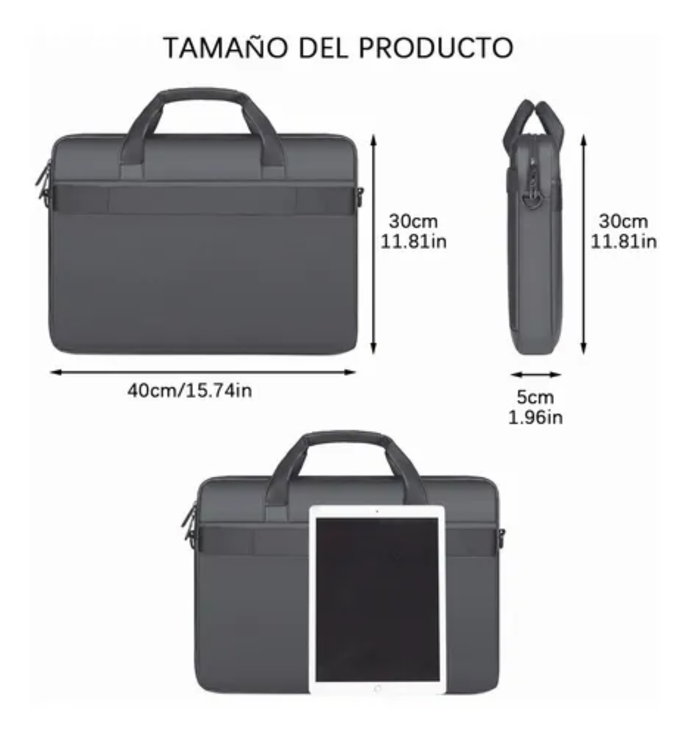 Portafolios Mochila De Moda Simple Para Computadora Gris image number null