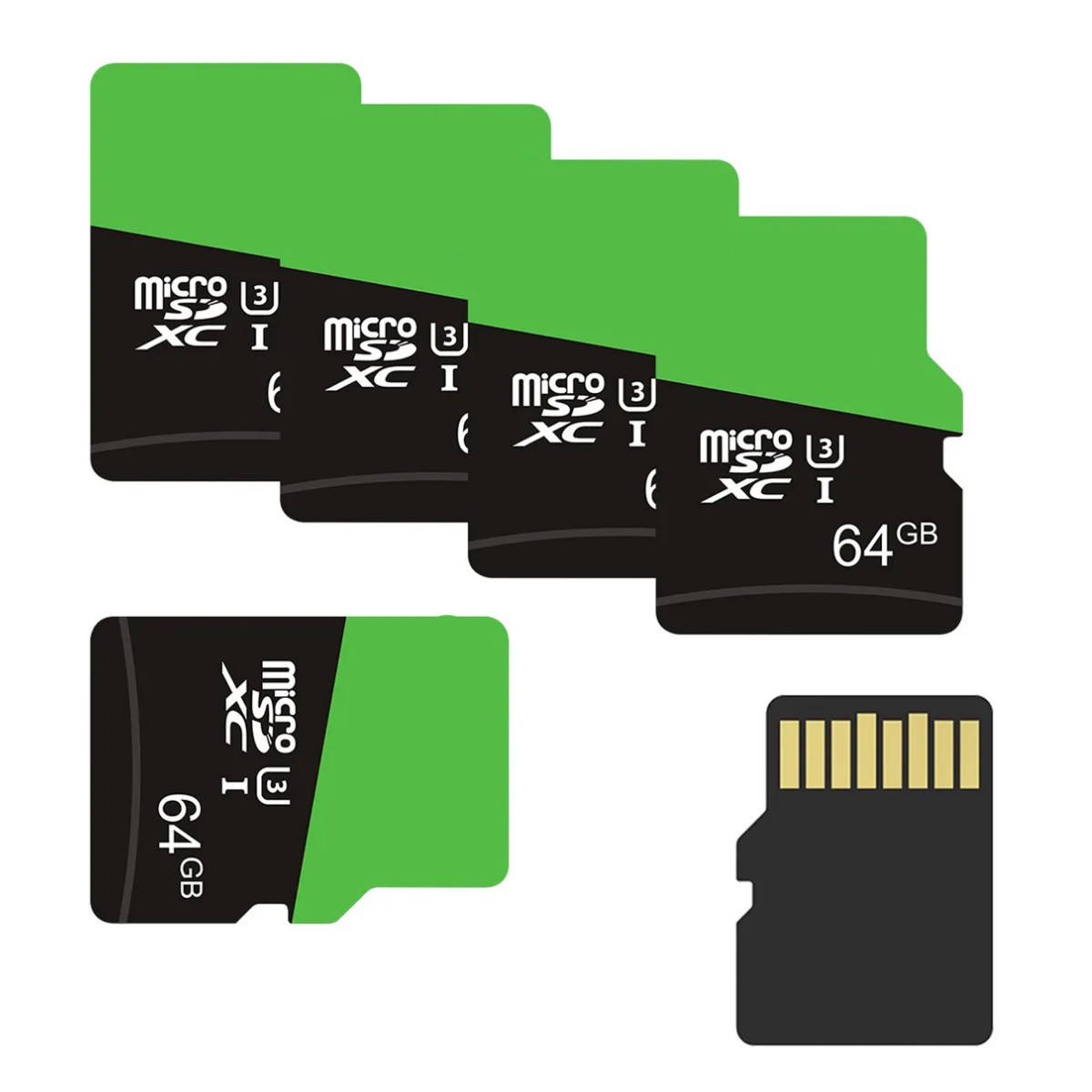 Kit De 5 Tarjeta De Memoria, De 64 Gb 5 Piezas Sd Card Negro image number null