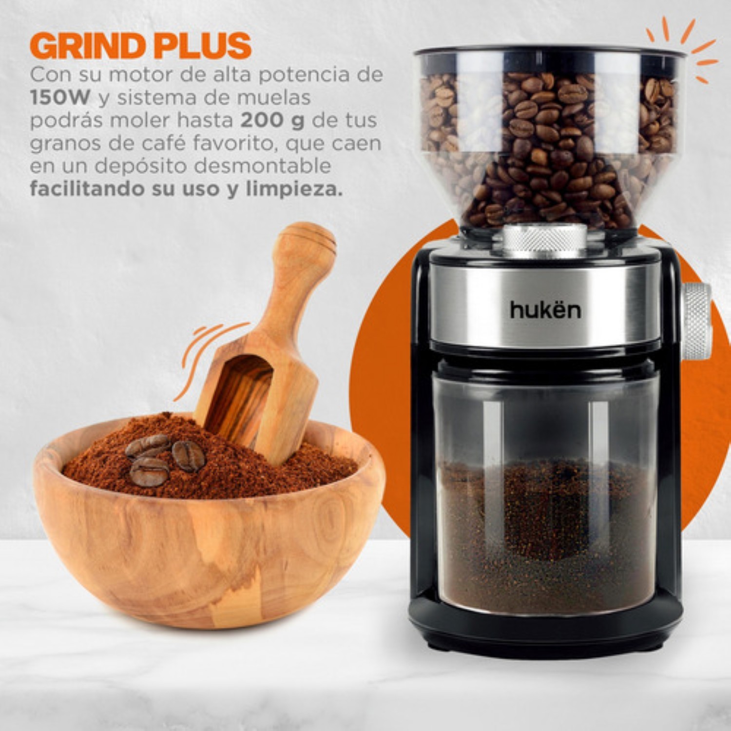 Molino Para Caf&eacute; Y Especias 200g Negro image number null