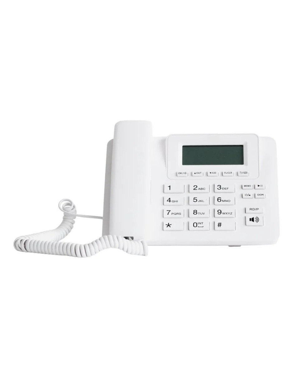 Set de Tel&eacute;fono Fijo + Inal&aacute;mbrico Blanco | Dise&ntilde;o Moderno y Funcionalidad Completa image number null
