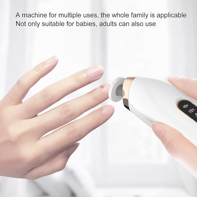 A Corta&uacute;&ntilde;as para beb&eacute;, Taladro El&eacute;ctrico para Lima de U&ntilde;as para beb&eacute;, Mini Molinillo El&eacute;ctrico Port&aacute;til de bajo Ruido para beb&eacute; con Luz Nocturna, Kit de Molinillo de Lima de U&ntilde;as Seguro para Reci&eacute;n. image number null