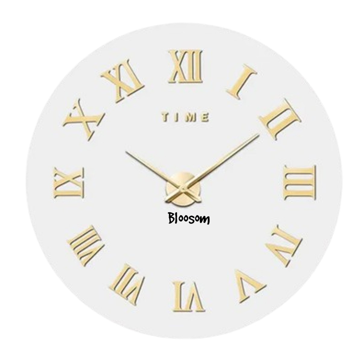 Reloj De Pared 3d De Cuarzo Y Acr&iacute;lico Dorado image number null