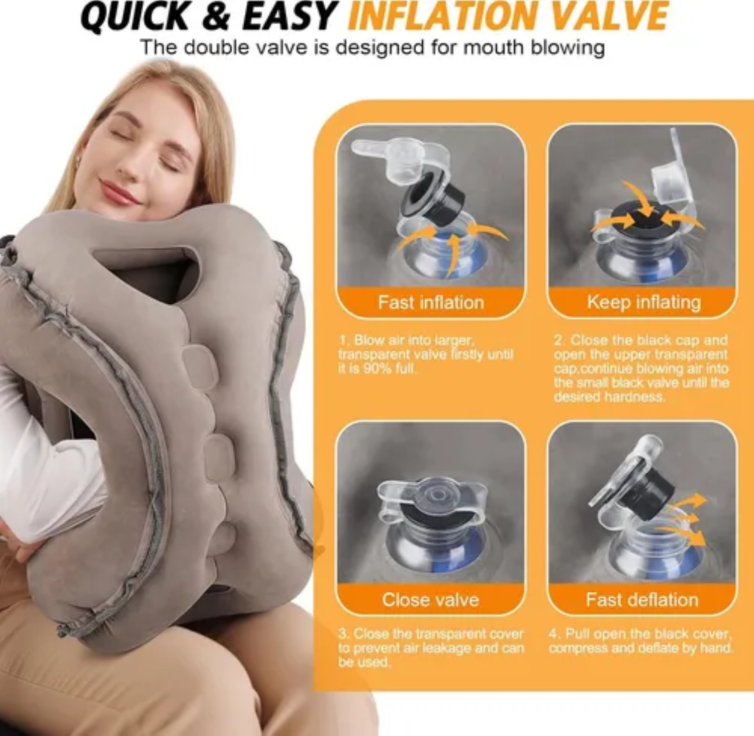 Almohada De Viaje Coj&iacute;n De Cuello Gris image number null