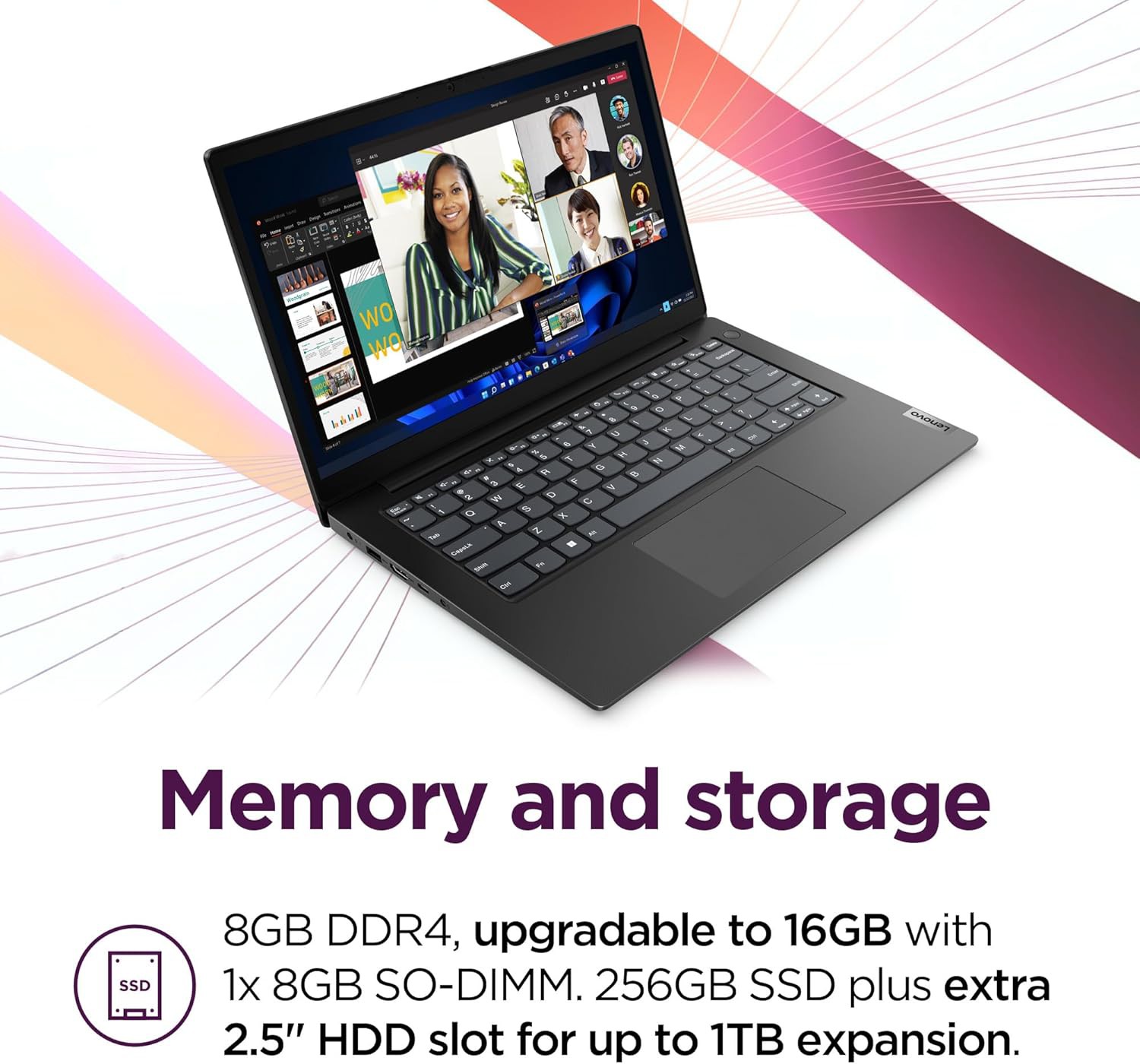 Laptop Lenovo G4 14.0" FHD Intel Core i7-13620H8GB RAM 256GB SSD W11 Home Color Negro image number null